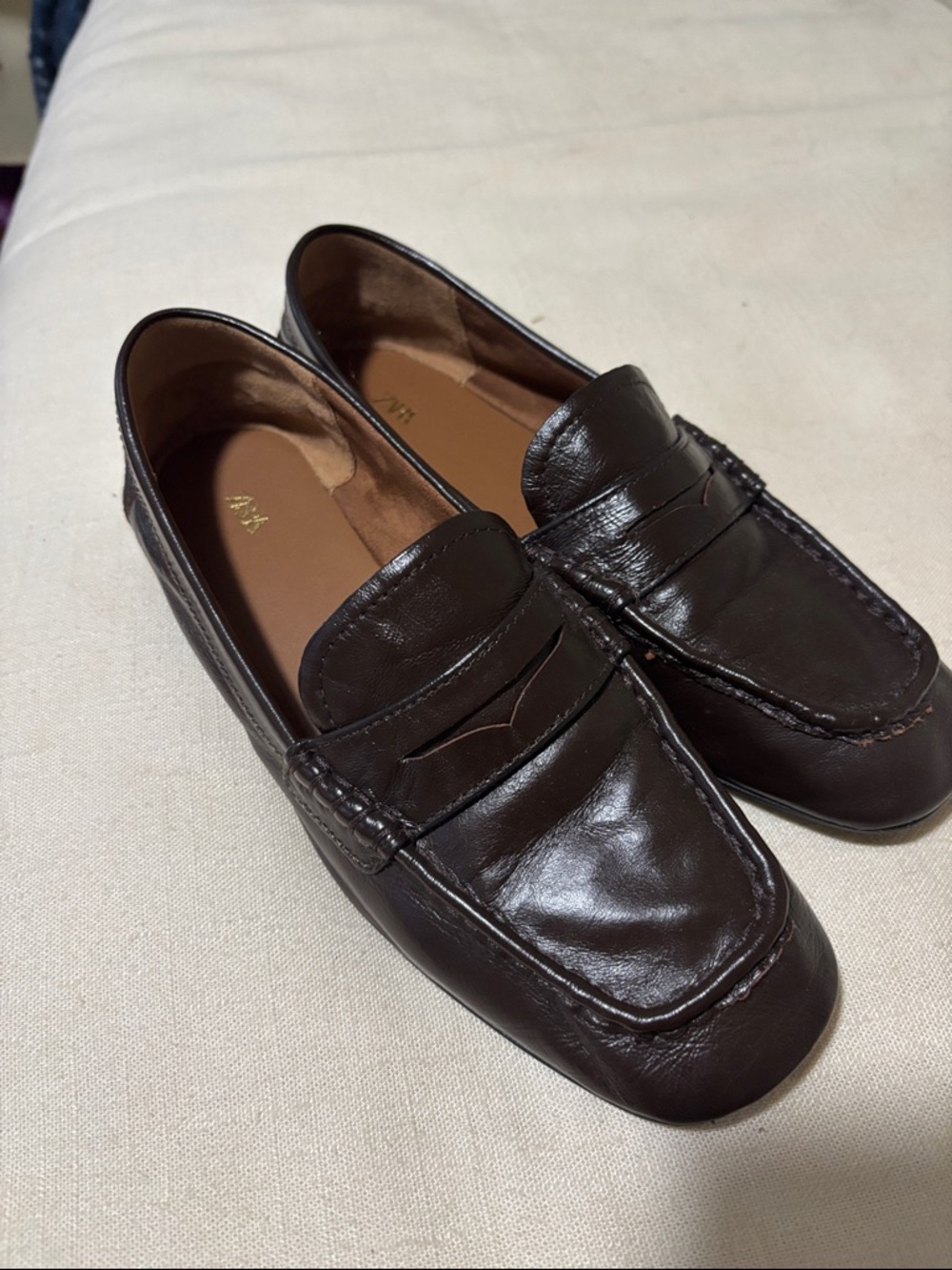 Zara brown loafers size 38, us 7